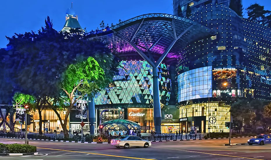 Ion Mall Night view at Orchard Road, Singapore