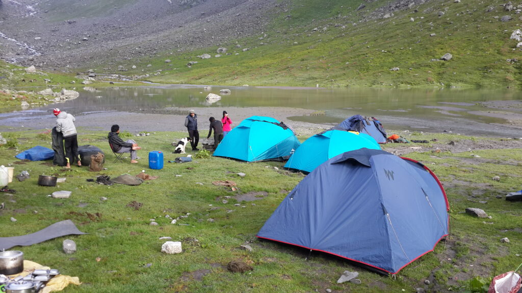 Our peaceful campsite at Balu Ka Dhera, 12,000 ft above sea level.