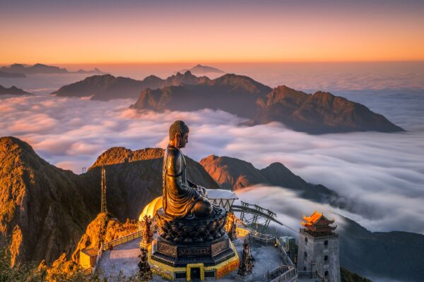 Fansipan Peak panoramic sunrise Vietnam