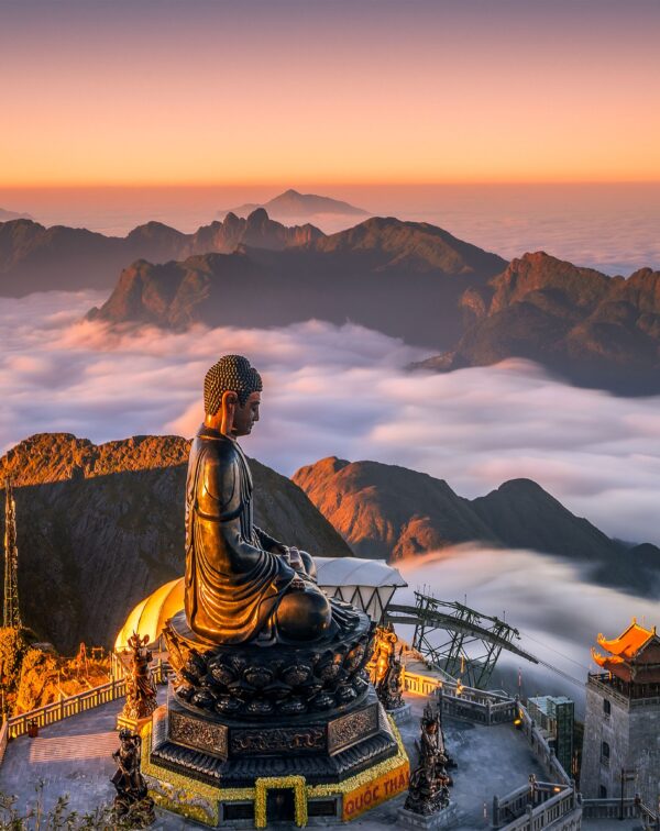 Fansipan Peak panoramic sunrise Vietnam